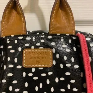 Fossil | Bags | Fossil Black And White Polka Dot Backpack  display picture 3